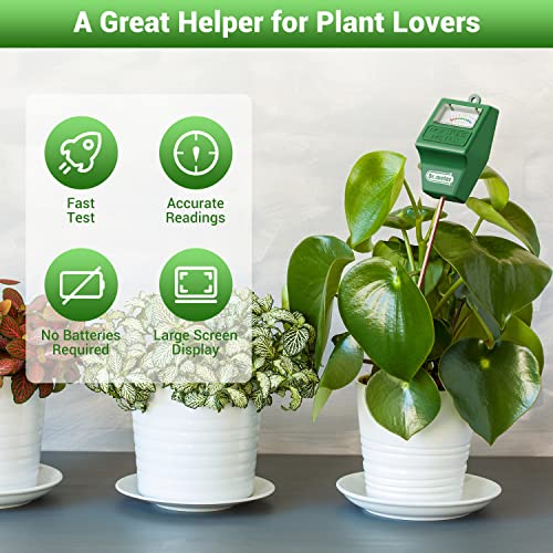 Dr.Meter Soil Moisture Meter Soil Test Kit Dr.meter Moisture Meter for Plants Plant Water Meter for Garden Lawn Farm Indoor & Outdoor Use Soil Tester Hygrometer Sensor for Plant Care No Battery Needed - Image 2