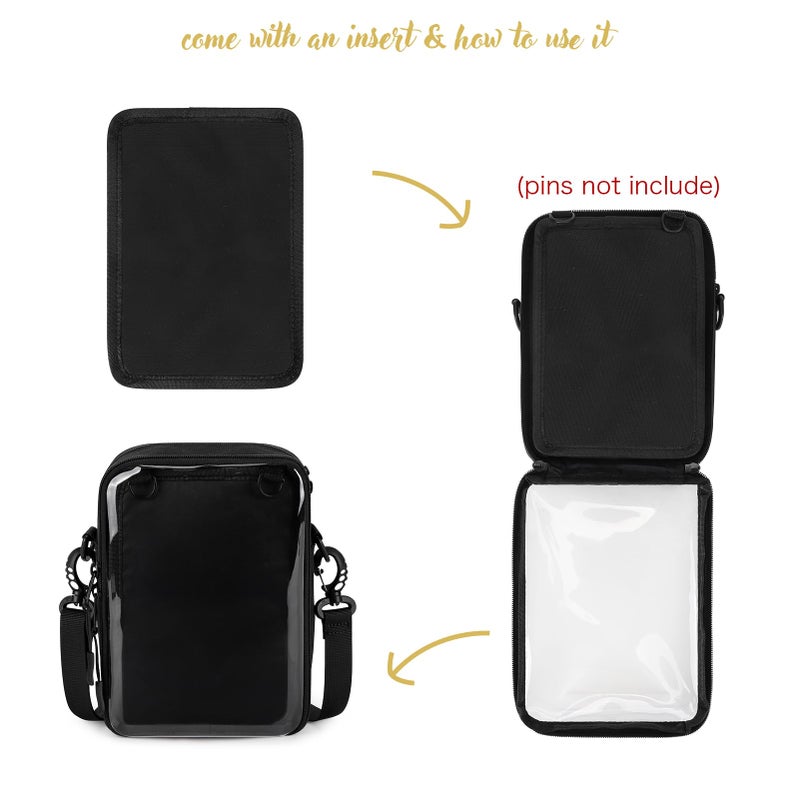 STEAMEDBUN Ita Bag Crossbody Small Pin Display Bag with Insert - Image 3