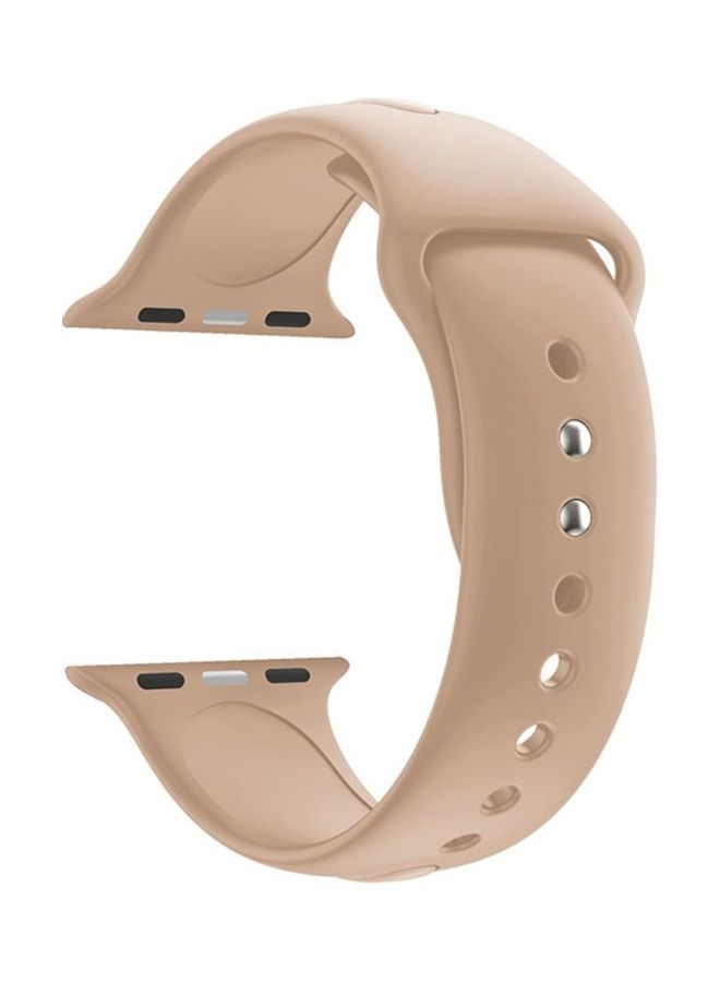 HuHa Replacement Strap Watchband For Apple Watch Series 7 41mm / 6 / SE / 5 / 4 40mm / 3 / 2 / 1 38mm Khaki - Image 1