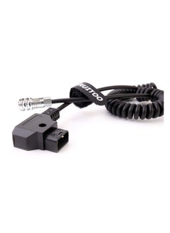 Y&D BMPCC 4k/6k Coiled Cord Cable for Blackmagic Pocket Cinema Camera and Gold Mount V Mount, D-Tap (P-Tap) Plug to Weipu SF6 2 Pin Female Plug.  - Image 4