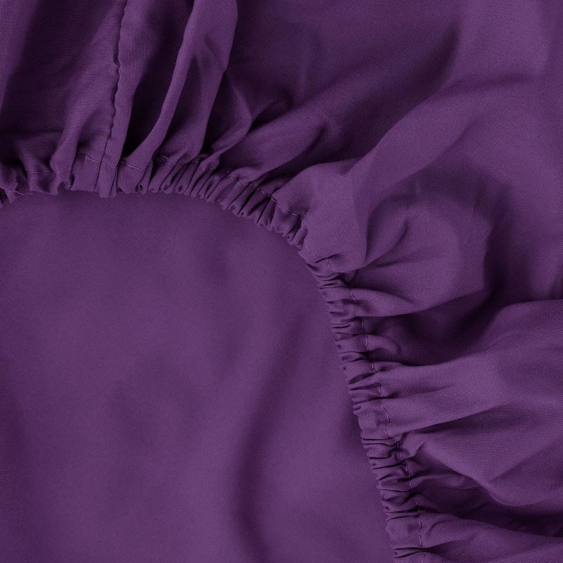 Ghooss Full Size Bed Sheet Set-Made of 1800TC 100% Microfiber Polyester -14inch Deep Pocket-Stain Resistant,Warm,Breathable and Hypoallergenic-4 Piece Bedding Sets-Purple - Image 4