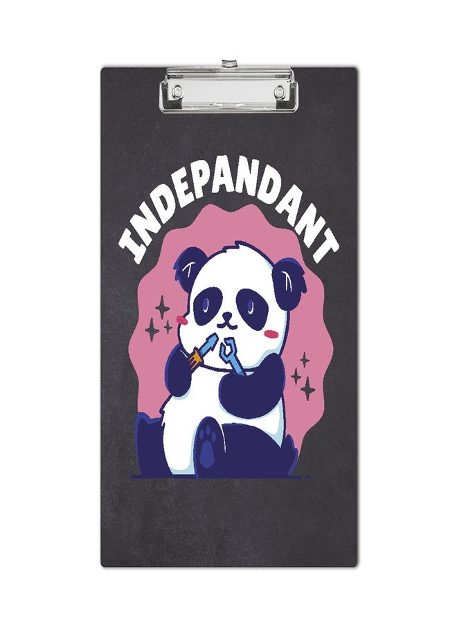 Plan To Gift Wooden Clipboard Writing Pad | Exam Board for Kids & Students | A4 Size | Black | Panda Design - Image 2