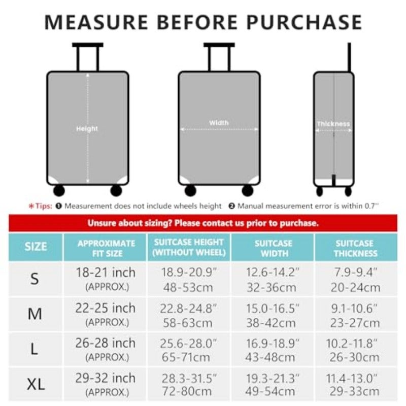 Travelkin Luggage Cover Washable Suitcase Cover Suitcase Protector Anti-scratch Suitcase cover Fits 18-32 Inch Luggage - Image 5