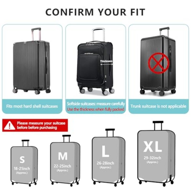 Travelkin Luggage Cover Washable Suitcase Cover Suitcase Protector Anti-scratch Suitcase cover Fits 18-32 Inch Luggage - Image 3