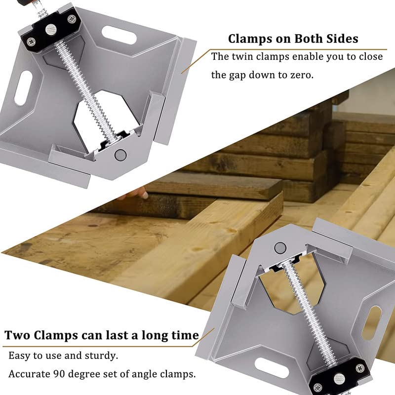 THS 90 Right Angle ClampsCorner Clamp tools for Carpenter Welding Woodworking Engineering Photo Framing Single Handle Corner Clamp - Image 2