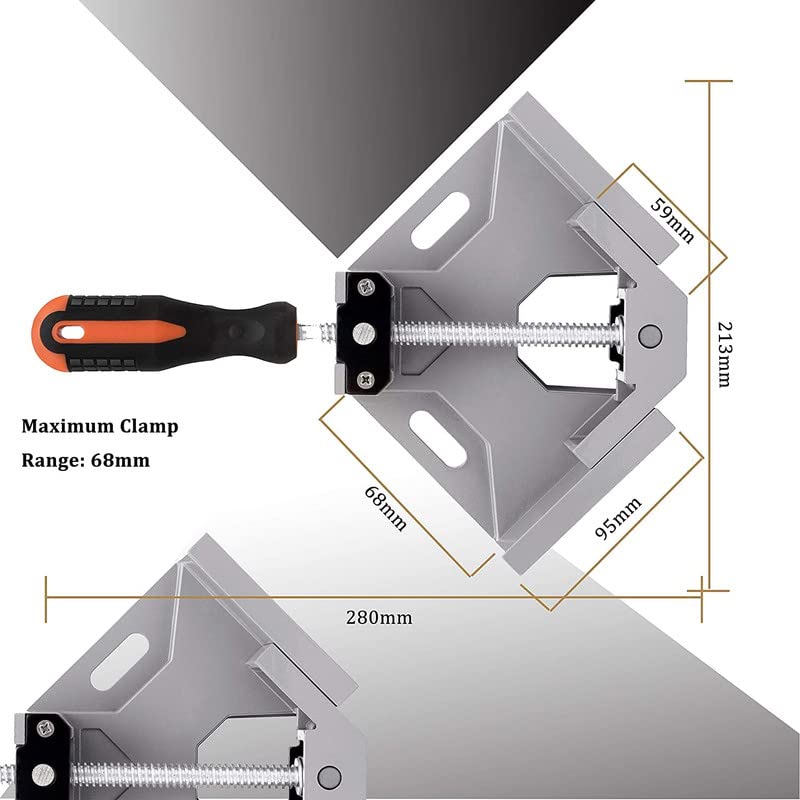 THS 90 Right Angle ClampsCorner Clamp tools for Carpenter Welding Woodworking Engineering Photo Framing Single Handle Corner Clamp - Image 3