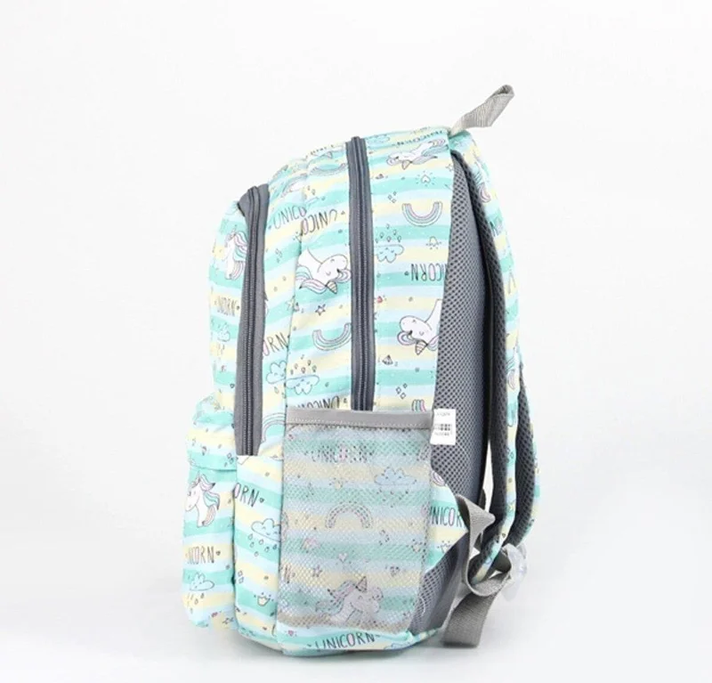 ماشو تريند 3 Eyed Green Unicorn School Bag + Nutrition Unicorn Bag Primary School Bag Backpack Sling Bag