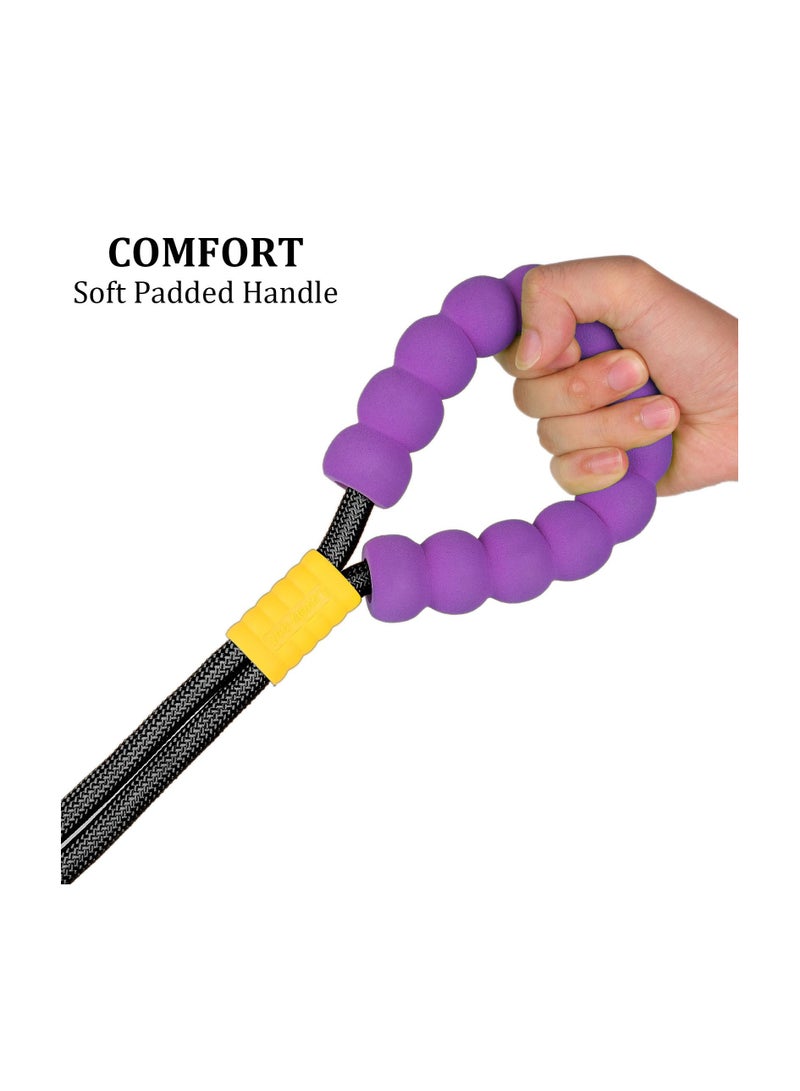 SYOSI 5 FT Versatile Crossbody Heavy Duty Dog Leash - Double Handle with Padded Handle, Lockable Metal Clip, Adjustable Pet Leash for Small, Medium, Large Dogs, Perfect for Walking, Running, Hiking (Black) - Image 4