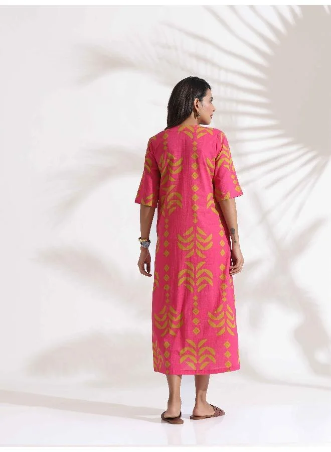 trueBrowns Printed Caftan Dress