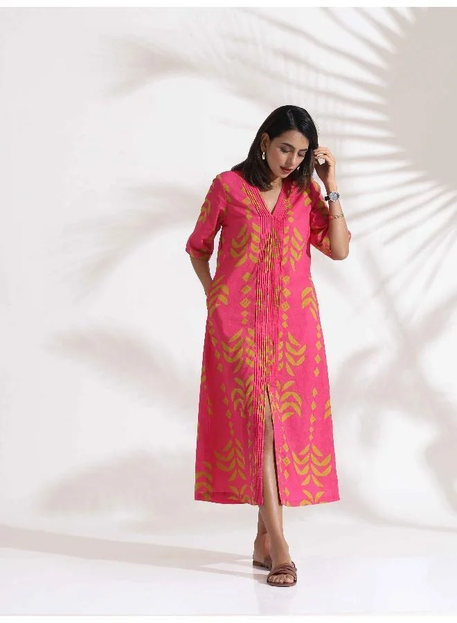trueBrowns Printed Caftan Dress
