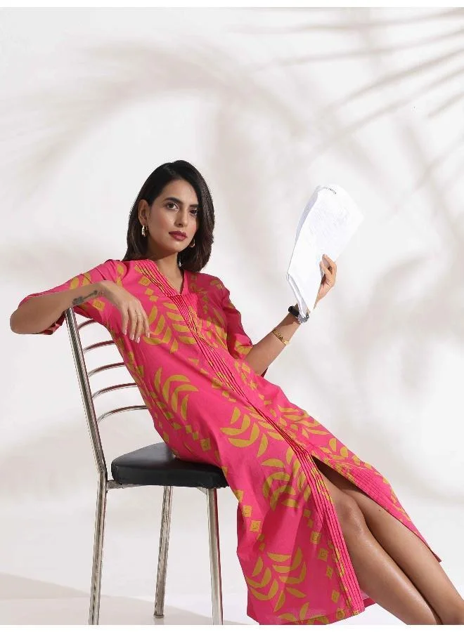 trueBrowns Printed Caftan Dress
