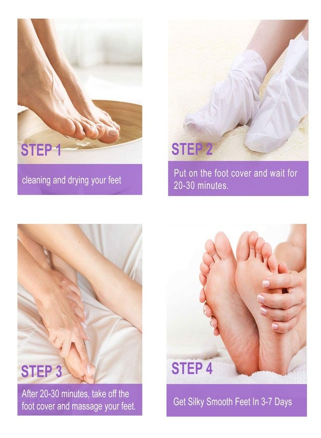 SOLOTREE Foot Peeling Mask, 2 Pack Peel Mask, Lavender Exfoliating Foot Peel Mask, Cracked Heels for Calluses, Dry Skin - Image 4