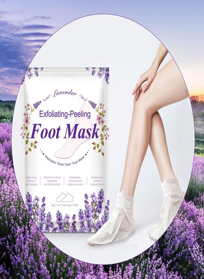 SOLOTREE Foot Peeling Mask, 2 Pack Peel Mask, Lavender Exfoliating Foot Peel Mask, Cracked Heels for Calluses, Dry Skin - Image 2