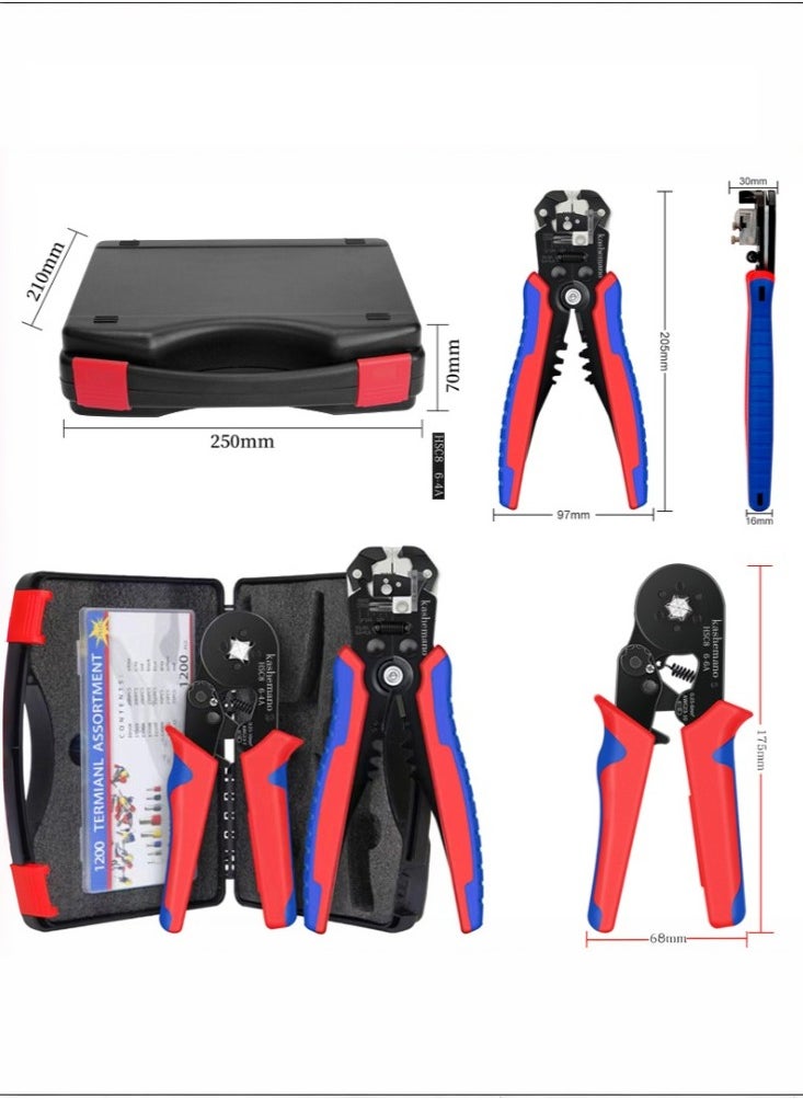 Crimping Tool Set Multifunctional Ratcheting Wire Crimper kit