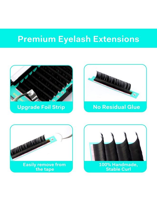 VAVALASH Eyelash Extensions 003 D Curl 1320mm Lash Extensions Supplies Individual Lashes Premium Silk Volume & Classic Lash Soft Matte Dark Professional Eyelashes Extension (003D1320 Mixed) - Image 5