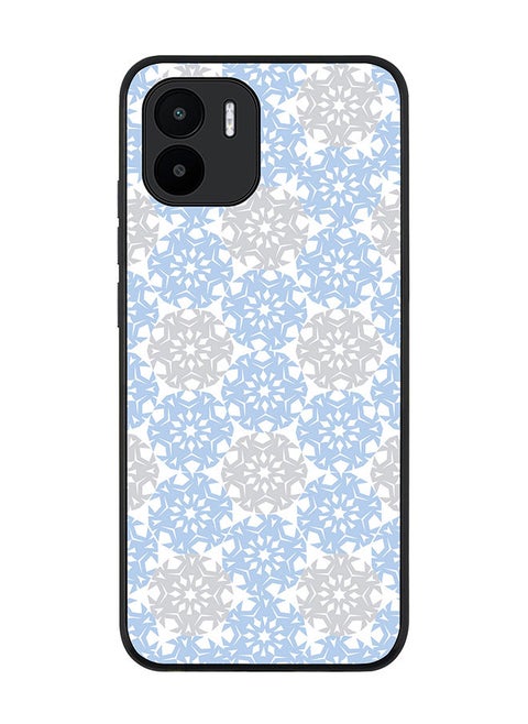 Rugged Black edge case for Xiaomi Redmi A2 / Xiaomi Redmi A1 Slim fit Soft Case Flexible Rubber Edges Anti Drop TPU Gel Thin Cover - Frozen Snowflakes