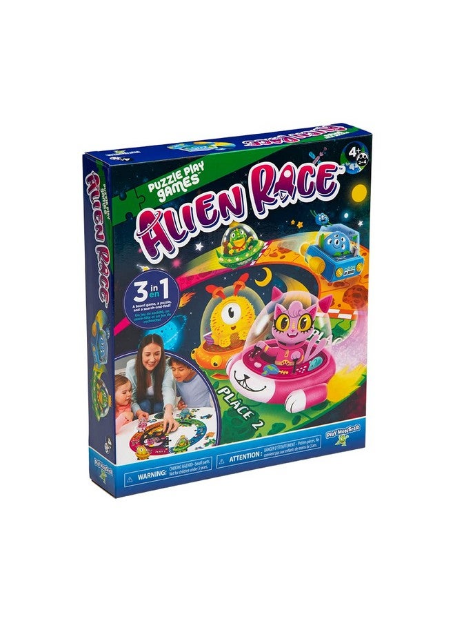 PlayMonster Puzzle Play Games - Alien Race - Puzzle Board Game - Search and Find - Space Preschool Game - 3-in-1 Play - for Ages 4 & Up - Image 1