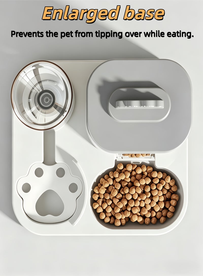 loven Automatic Dog Cat Feeder and Water Dispenser Set, Pet Food Feeder and Waterer with Integrated Food Basin for Dogs Cats Pet Animals - Image 5
