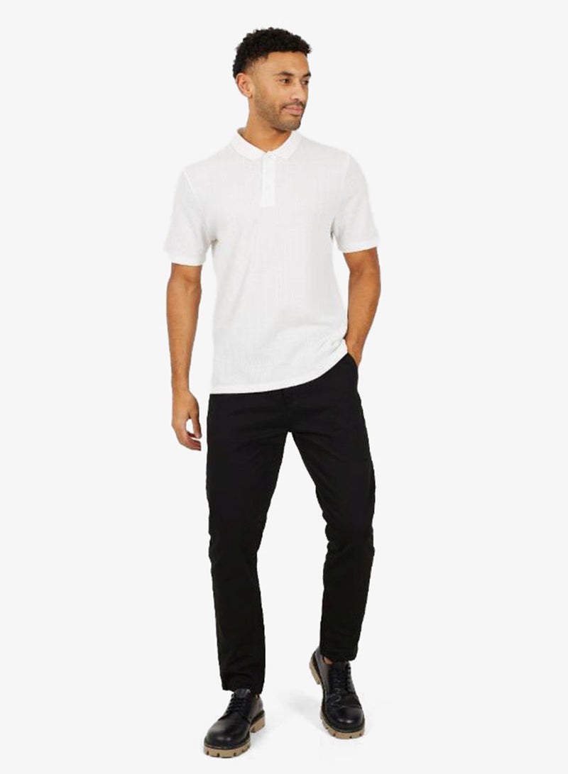 BRAVE SOUL MENS COTTON CHINO FIXED BUTTON WAIST WITH ZIP FLY X2 BACK POCKETS, X2 FRONT POCKETS - Image 4