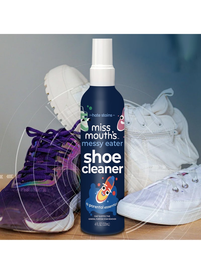 Miss Mouth's Messy Steppers Shoe Cleaner - 4oz Spray Ready To Use Sneaker Cleaner for Rubber, Canvas, Leather to Remove Dirt, Grass, Scuffs from makers of Miss Mouth's Messy Eater Stain Treater 120ml - Image 5
