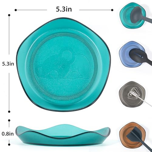 Li & Zhao Li&Zhao Spoon Rest for Stove Top - 4 PCS Stove Spoon Holder for Kitchen Counter Pot Lid Holder Coffee Spoon Rest Utensil Rest Cooking - Image 2