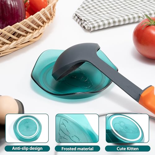 Li & Zhao Li&Zhao Spoon Rest for Stove Top - 4 PCS Stove Spoon Holder for Kitchen Counter Pot Lid Holder Coffee Spoon Rest Utensil Rest Cooking - Image 5