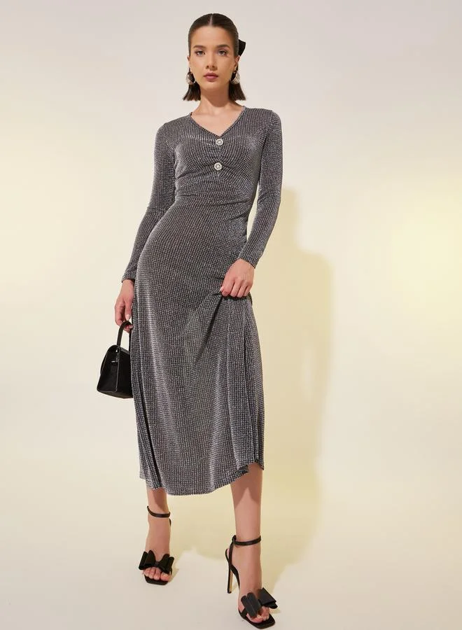 Take Two Metallic Knit Dress