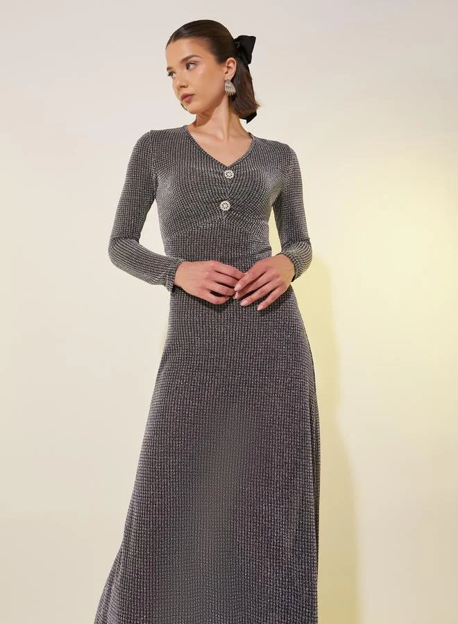 Take Two Metallic Knit Dress