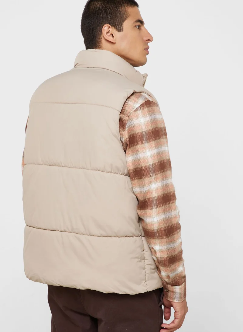 JACK & JONES Zip Through Puffer Gilet
