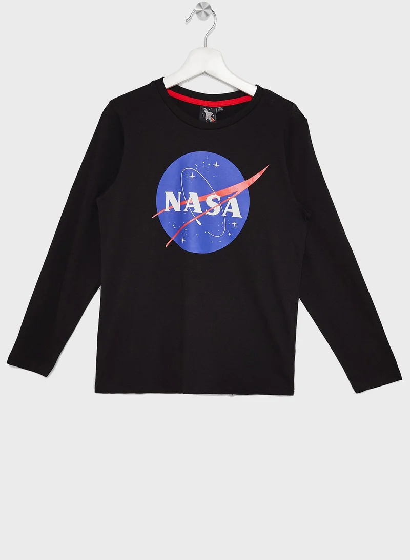ناسا Nasa Boys Printed Long Sleeve T-shirt and Pant Set