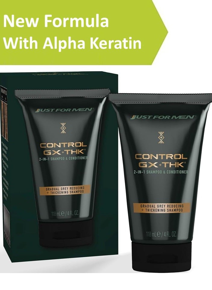 جست فور من شامبو وبلسم كنترول جي إكس 2 في1 لتلوين الشعر تدريجيا مع ألفا الكرياتين لتكثيف الشعر - Image 1