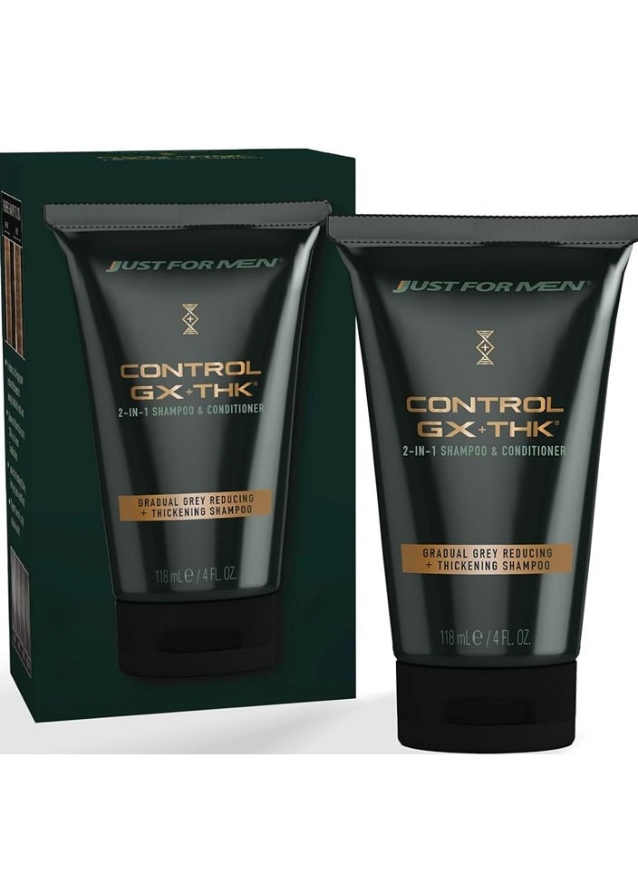 Just For Men - Control GX + THK Thickening Shampoo and Conditioner with Grey Reduction and Alpha Keratin - Image 1