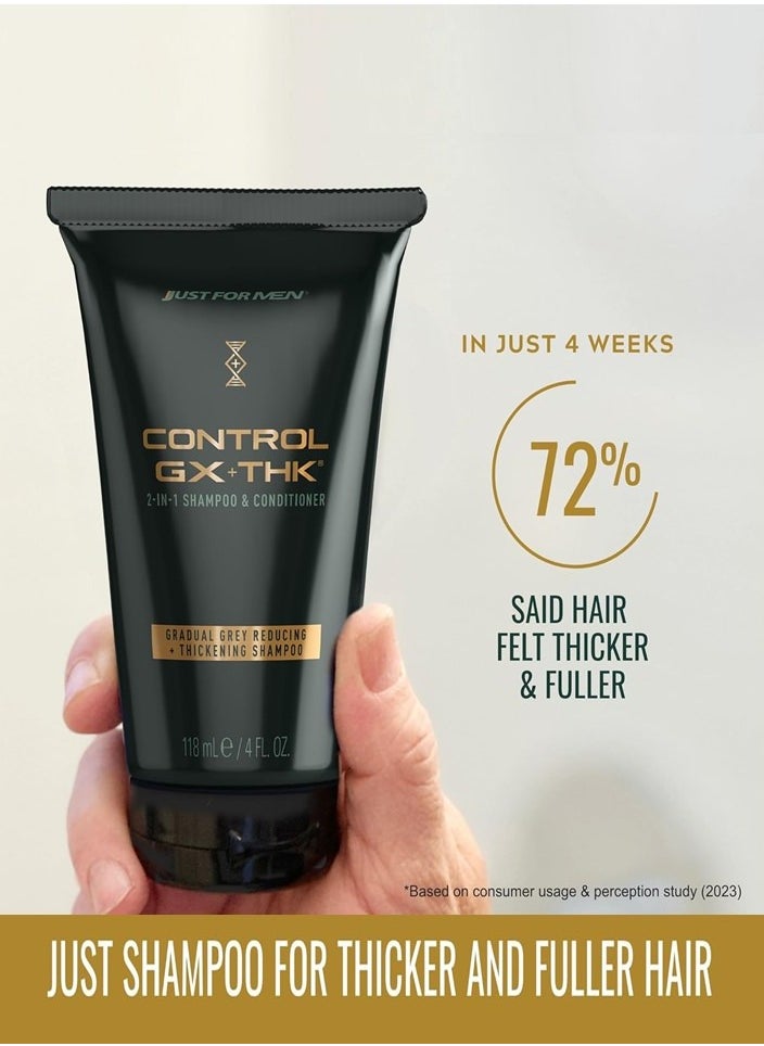Just For Men - Control GX + THK Thickening Shampoo and Conditioner with Grey Reduction and Alpha Keratin - Image 1