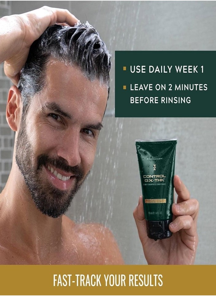 Just For Men - Control GX + THK Thickening Shampoo and Conditioner with Grey Reduction and Alpha Keratin - Image 1