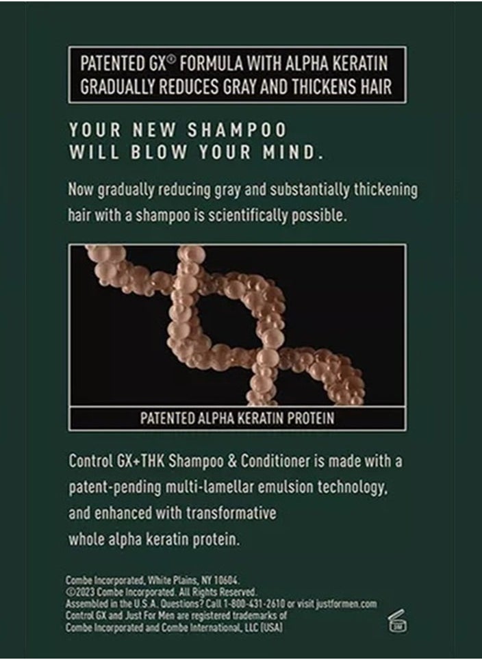 Just For Men - Control GX + THK Thickening Shampoo and Conditioner with Grey Reduction and Alpha Keratin - Image 1