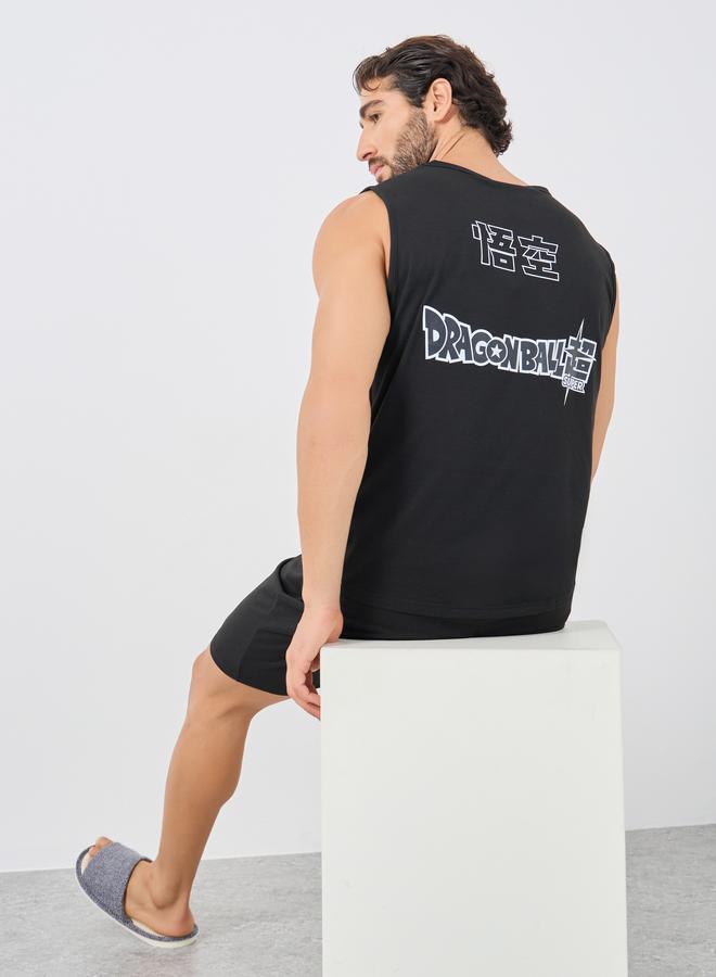 Styli Dragon Ball Slogan Print Tank and Shorts Set - Image 1