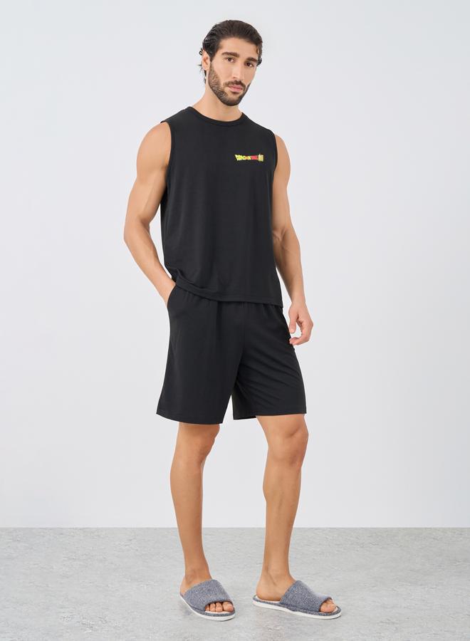 Styli Dragon Ball Slogan Print Tank and Shorts Set - Image 2