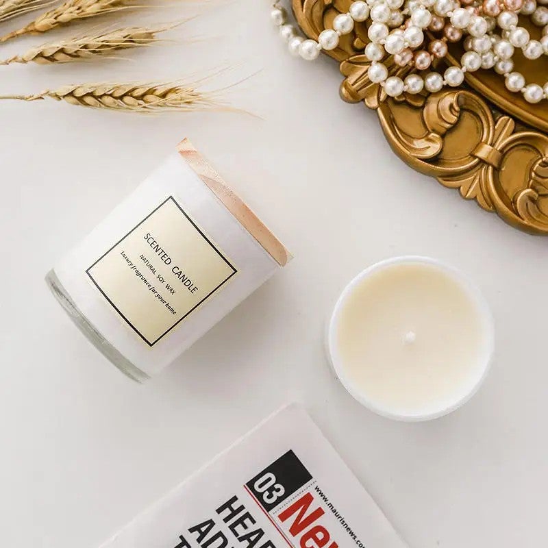 Y&D Luxury Scented Soy Candles in Glass Jar with Wood Lid & Gift Box | Private Label Home Decor Aromatherapy Candles - Image 3