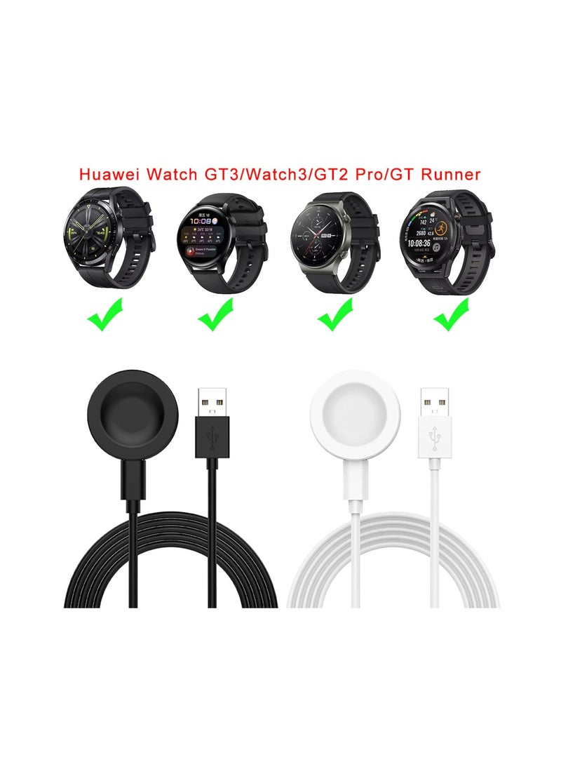 Generic - Huawei GT5/GT4/GT3/Watch 3/GT2 Pro/GT Runner Charger, Fast Charging Cable Data Cradle Dock Magnetic Wireless Charger for Huawei GT5/GT4/GT3/Watch 3/GT2 Pro/GT Runner Black - Image 1