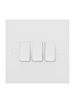 BG BG Nexus 20 Amp 10AX Triple 2 Way Square Edge Plate Switches  - Image 1