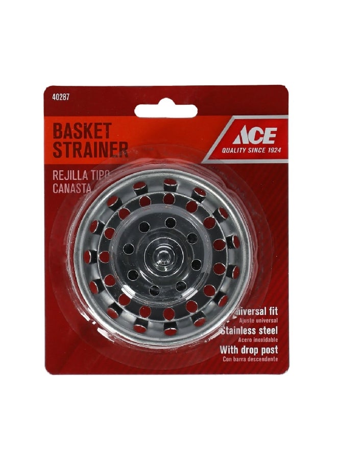 ACE Stainless Steel Basket Strainer Chrome 1.5 Inch ACE820-25 - Image 1