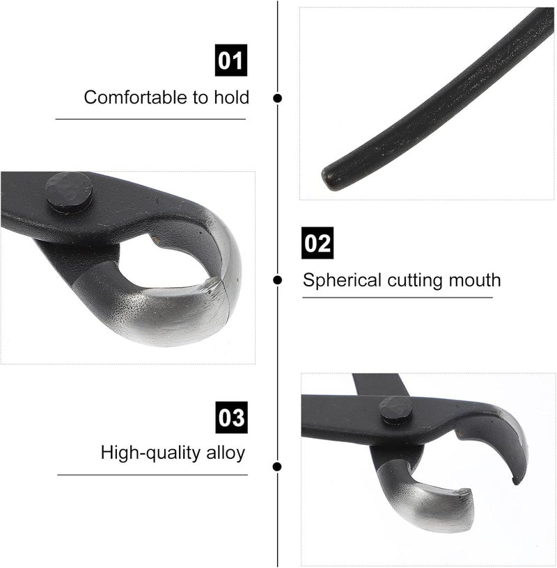 SOLUSTRE Japanese Spherical Shear Pruning Cutter for Bonsai Gardening with Concave Blade, Accurate Branch Shears for Branch Shaping and Trimming, Sturdy Hand Tool for Bonsai Care - Image 3