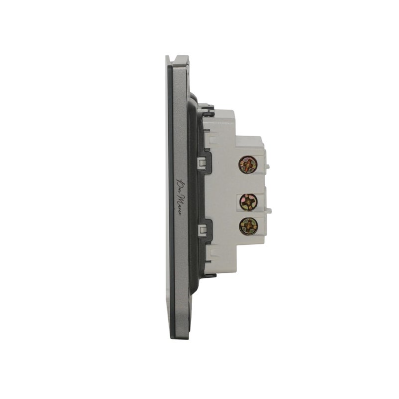 Donmarco 1 Gang Intermediate Switch – Ultra Thin Glass, Modern Design, Easy Operation, Modern & Durable, Fire-Resistant Electric Switch, 15-Year Warranty, Wall Switch for Home and Office (Matt Grey) - Image 3