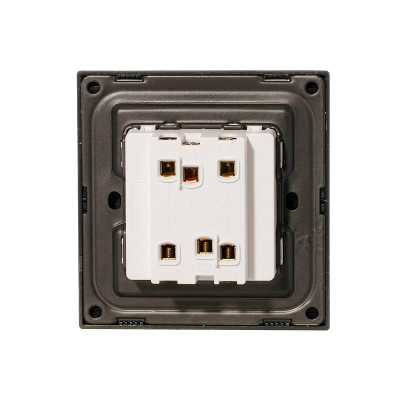 Donmarco 1 Gang Intermediate Switch – Ultra Thin Glass, Modern Design, Easy Operation, Modern & Durable, Fire-Resistant Electric Switch, 15-Year Warranty, Wall Switch for Home and Office (Matt Grey) - Image 4