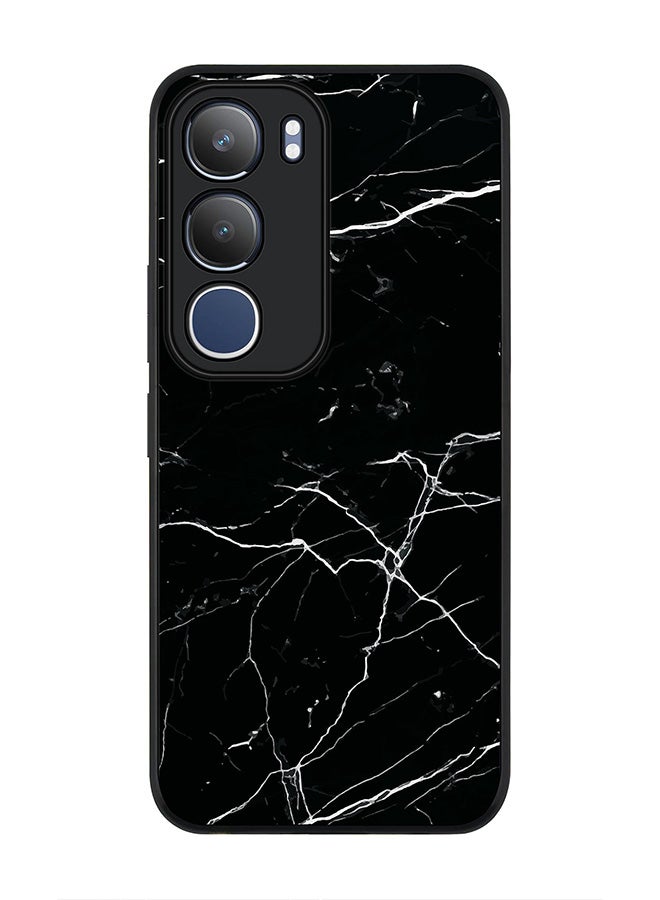 Stylizedd For vivo Y19s / Y19s Pro Case,Slim fit Camera Protection, Shockproof Thin Phone cover  - Marble Print Black
