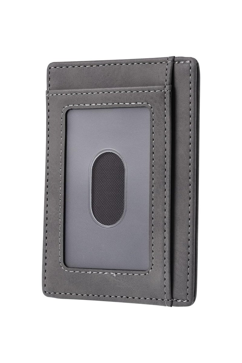 Travelambo Slim Wallet Front Pocket Minimalist Leather RFID Blocking Medium Size - Image 3