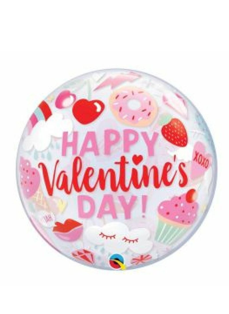 Qualatex - 22 inch Single Bubble Balloon Everything Valentine's 1ct - Image 1
