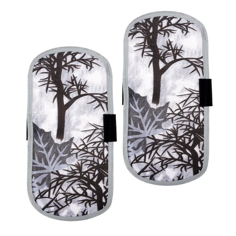 Kuber Industries Kuber Industries Fridge Handle Cover Polyester Fridge Door Handle Protector Fridge Door Handle Cover Tree Kniting Fridge Handle Cover 2 Piece Set Gray  - Image 1