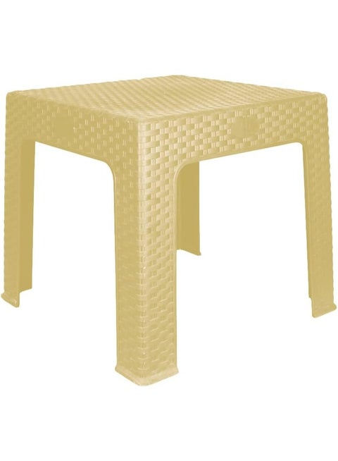 Beige Rattan Square Table 4510
