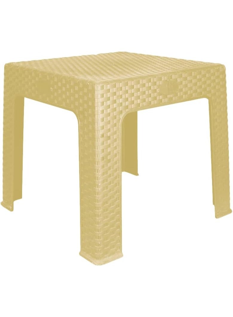 Beige Rattan Square Table 4510
